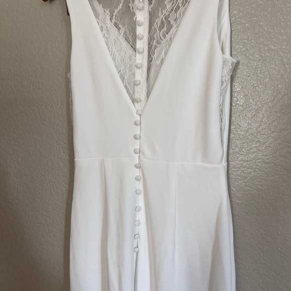 NWOT Extraordinary Romance White Button Back Mermaid Maxi Dress - Picture 6 of 9